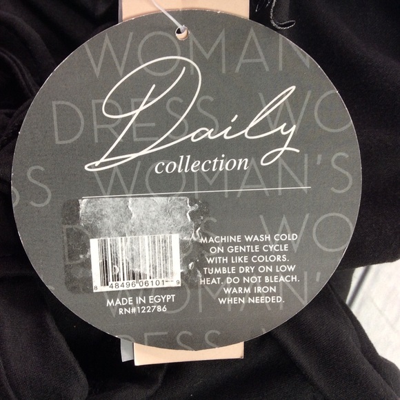 Daily Collection Cross Back Soft Stretchy Maxi Dress Size L Black NWT - Picture 10 of 11